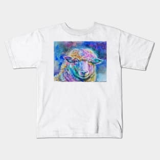 Whimsical Watercolor Sheep Kids T-Shirt